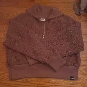 PINK sherpa quarter zip